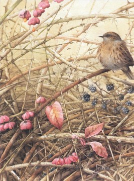  naturaleza Pintura al %C3%B3leo - naturaleza invierno aves